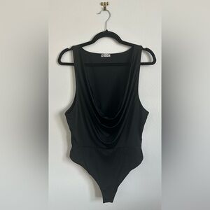 Free people black cowl neck bodysuit
